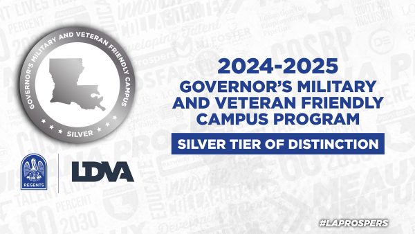 2024-2025 Governor's Military and Veteran Friendly Campus Program - Silver Tier of Distinction #LAPROSPERS